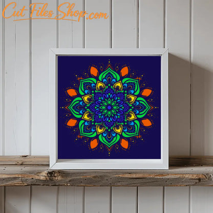 3D Layered Mandala Svg for Cricut, 3D shadow Box Templates, Dxf for Silhouette, Laser Cut, unigue Gift Diy, Multilayer, svg for Cardstock, Home decor diy, 3D wall art diy, Mandala Paper 3d art