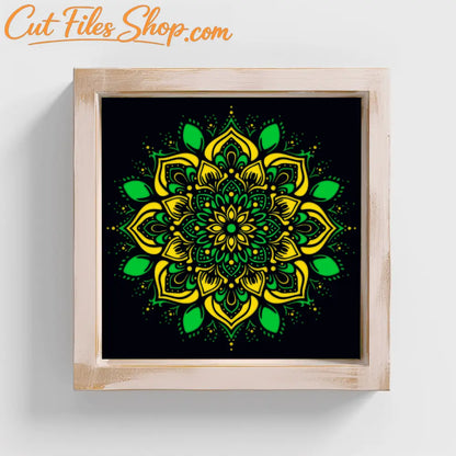 3D Layered Mandala Svg for Cricut, 3D shadow Box Templates, Dxf for Silhouette, Laser Cut, unigue Gift Diy, Multilayer, svg for Cardstock, Home decor diy, 3D wall art diy, Mandala Paper 3d art