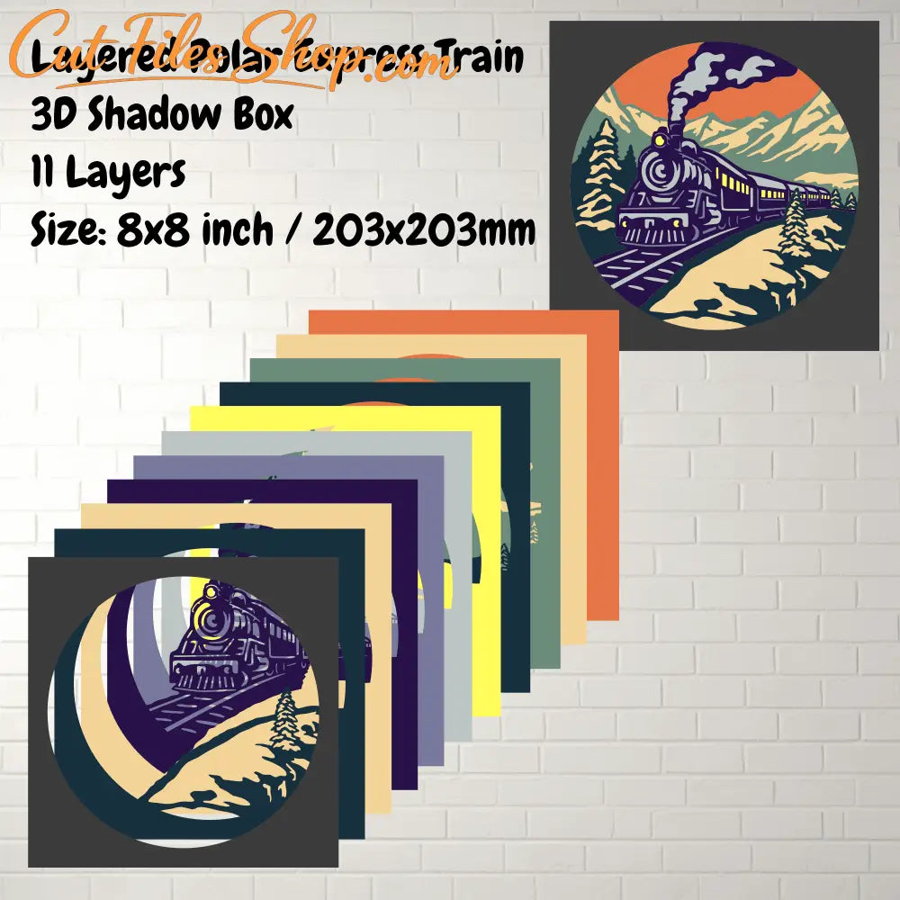 Polar Express Train SVG for Cricut Projects, Layered Template for DIY Crafts