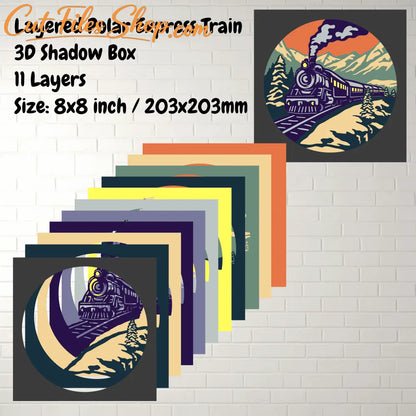 Polar Express Train SVG for Cricut Projects, Layered Template for DIY Crafts