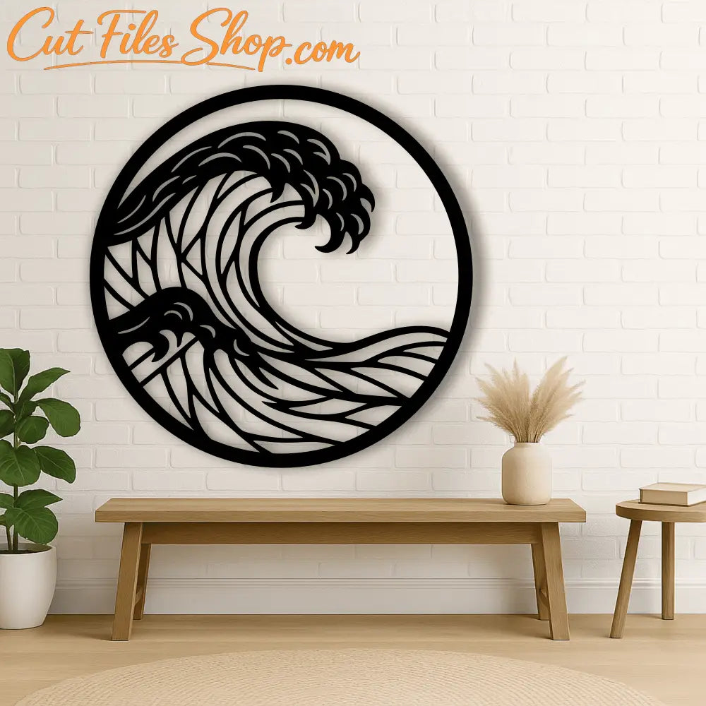 Layered Sea Wave SDxf for CNC