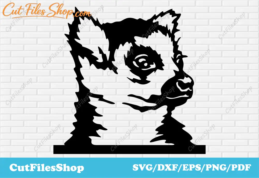 Lemur DXF file for Laser cutting, peeking animals svg for cricut, jungle animals dxf files, peeking lemur svg, free animals dxf, forest animals svg, vector for sticker making, Craft files, free animals svg, free download cutting files, free dxf decor, free cnc files, free vector images, vector animals download