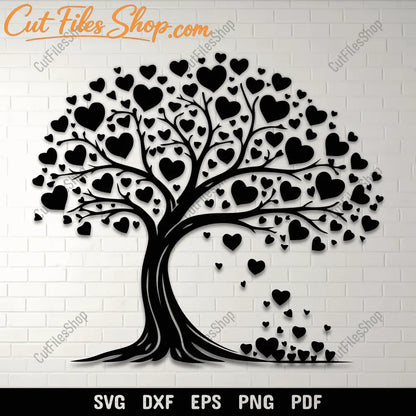 Love Tree SVG DXF EPS PNG for Cricut, laser cutting, CNC and sublimation