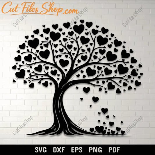 Love Tree SVG DXF EPS PNG for Cricut, laser cutting, CNC and sublimation