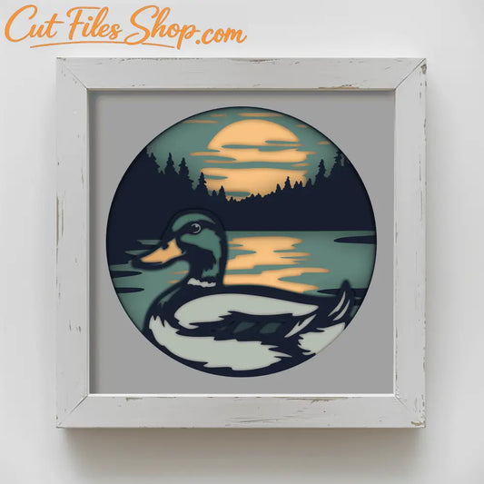 3D Mallard Duck SVG, Multilayer Design, Cutting Files for Cricut and Laser CNC