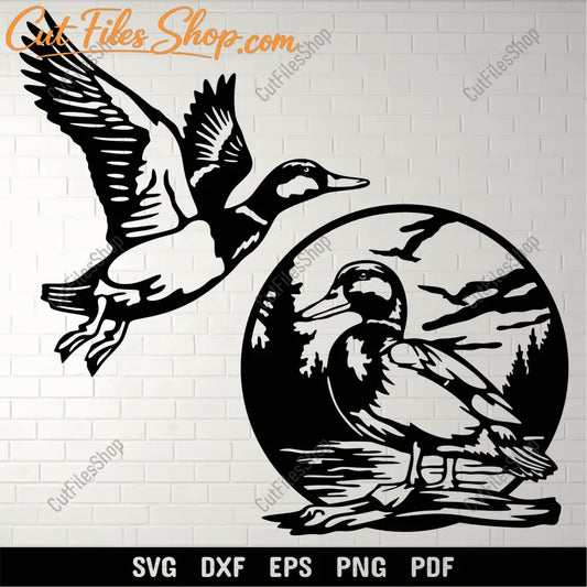 Mallard Duck SVG for Cricut & Silhouette – DXF for CNC & Vinyl Cutting