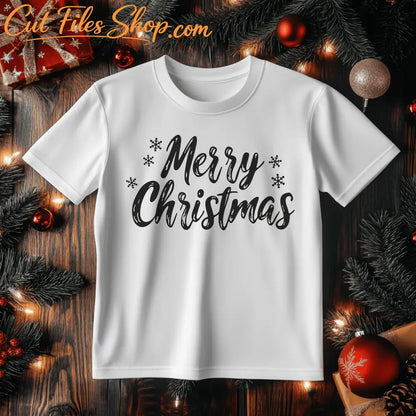 Merry Christmas SVG, DXF for Laser Engraving, Cricut & Glowforge Cut Files, Sublimation Design, Digital Download, Premium Svg
