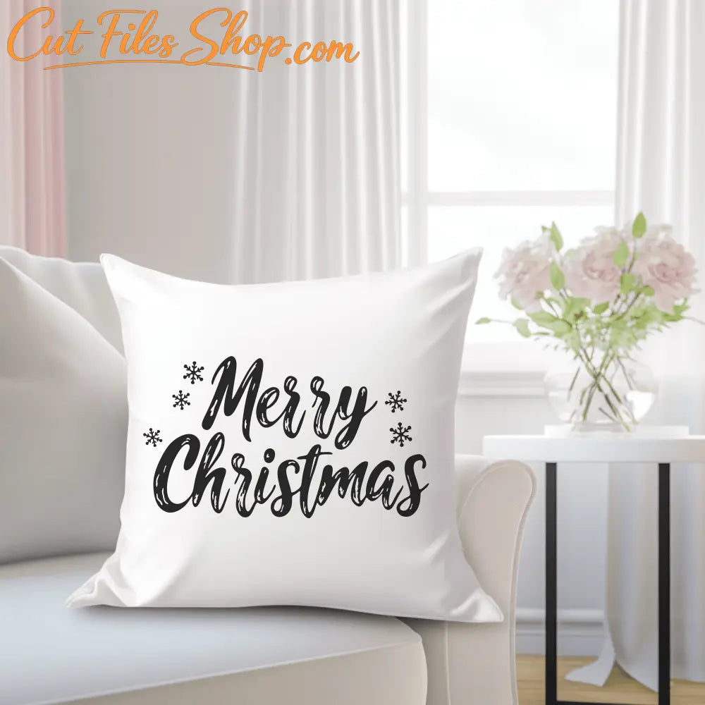 Christmas SVG Cut Files, Merry Christmas Design for Cricut, Glowforge & Laser Engraving, Sublimation, Digital Download, Christmas Pillow design, Best free svg sites