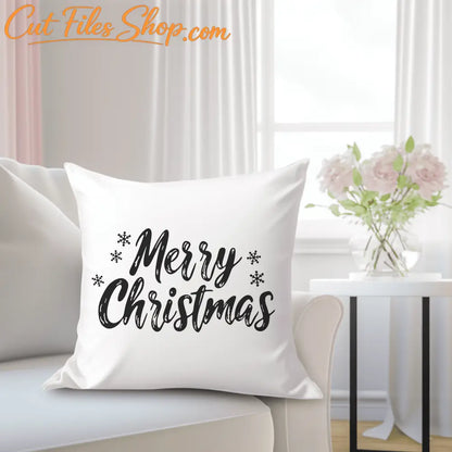 Christmas SVG Cut Files, Merry Christmas Design for Cricut, Glowforge & Laser Engraving, Sublimation, Digital Download, Christmas Pillow design, Best free svg sites