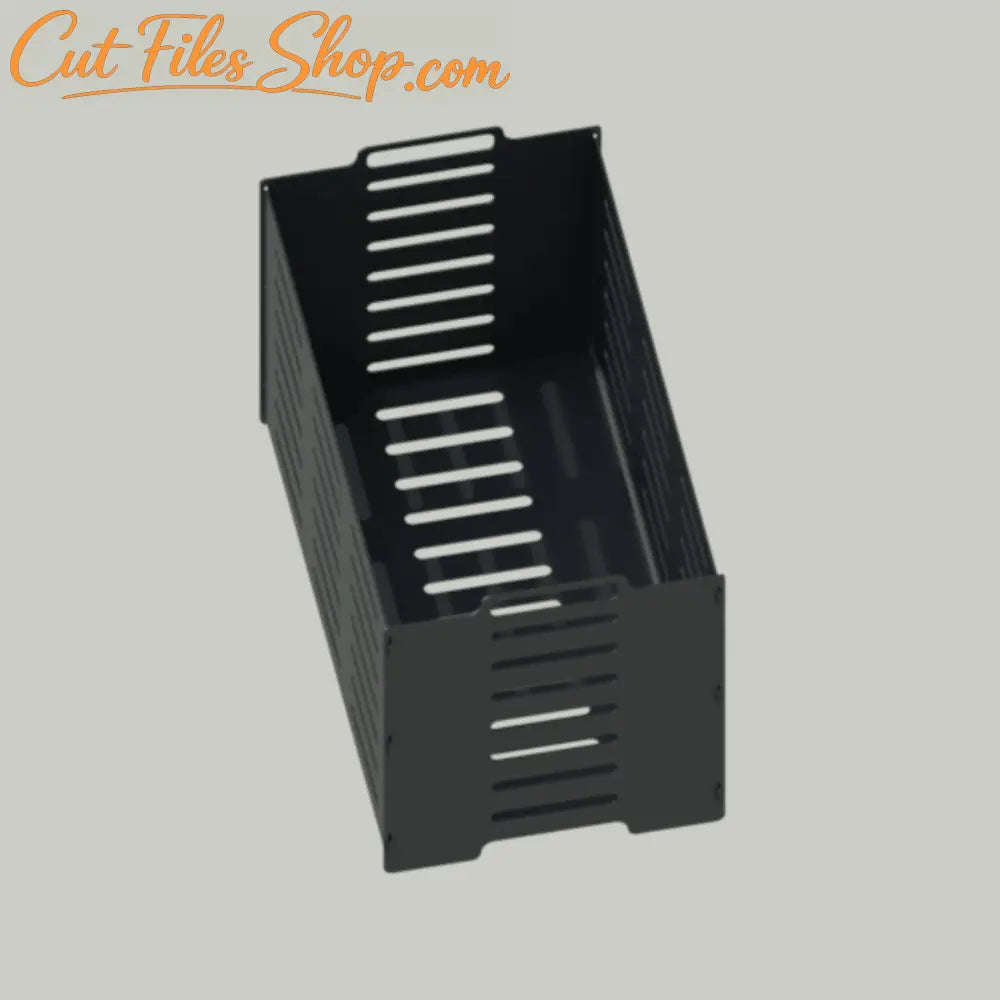 Slot together metal firewood holder for 3 mm steel