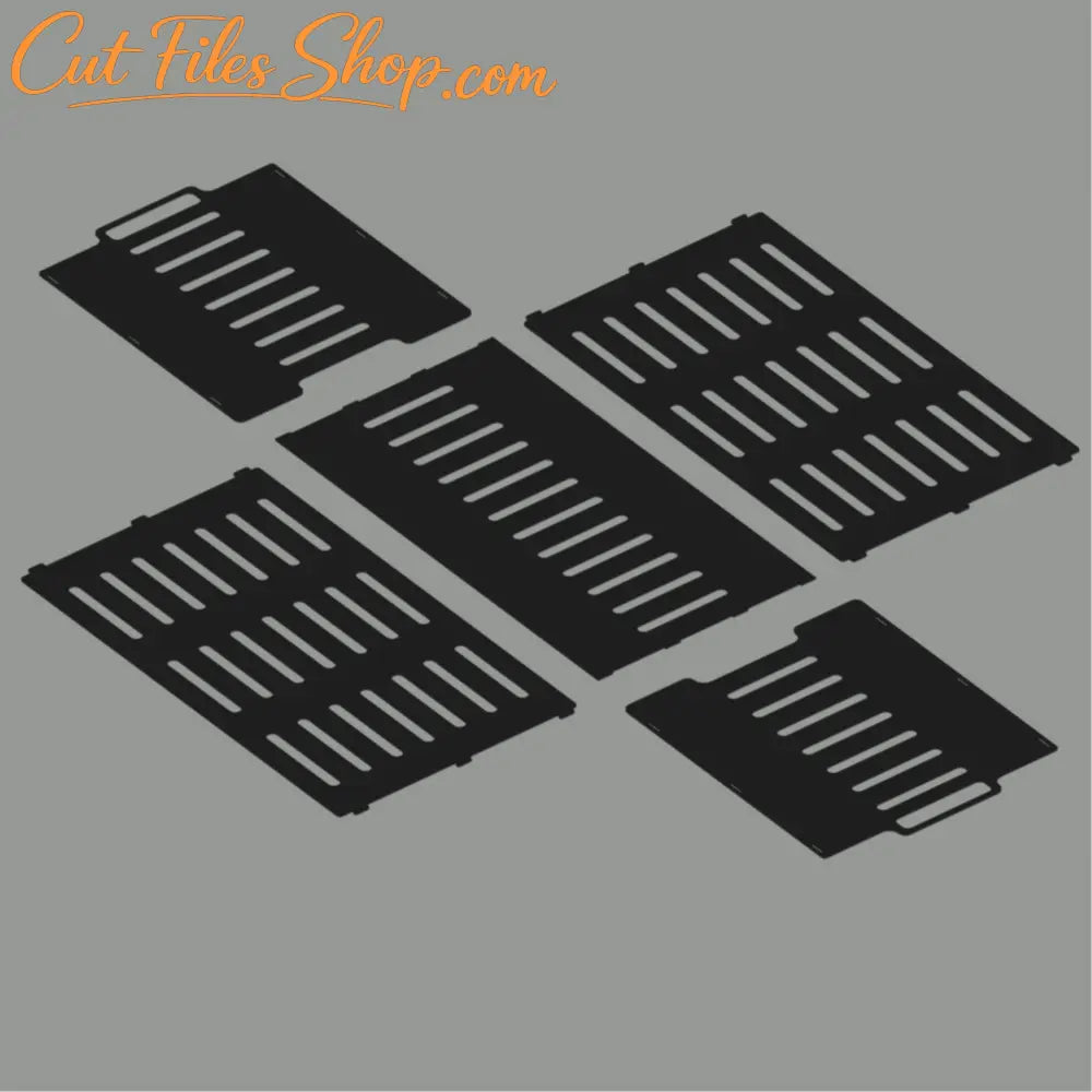 DIY fireplace log rack DXF SVG cutting files
