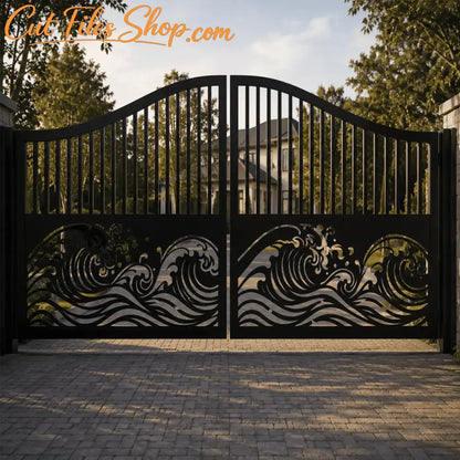 Ocean wave decorative gate design
