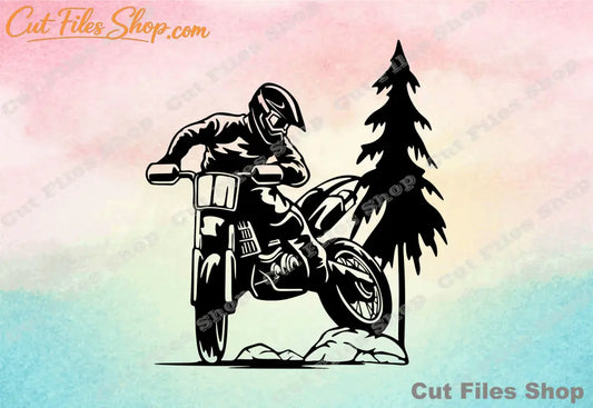 Motocross rider svg, motocross bike svg, cnc cutting, t-shirt graphics, cnc laser files, vector for cnc