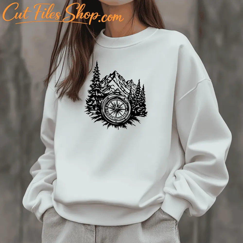 Outdoor compass cut file design