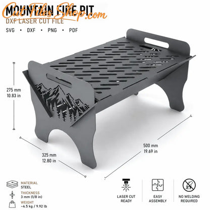 CNC plasma fire pit made from 3 mm steel
