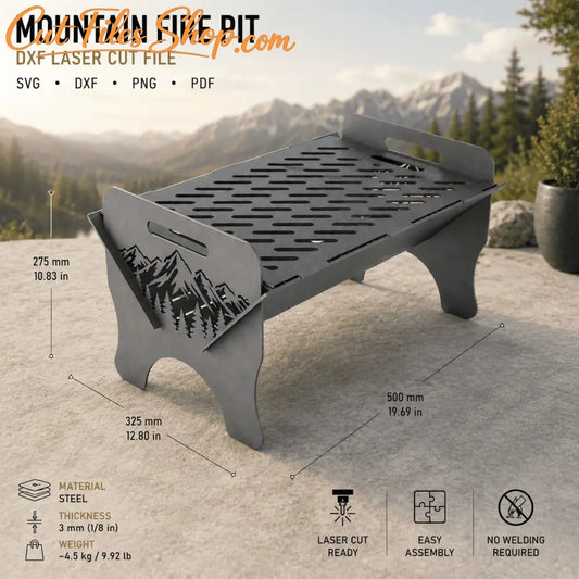 Portable outdoor fire pit laser cut project