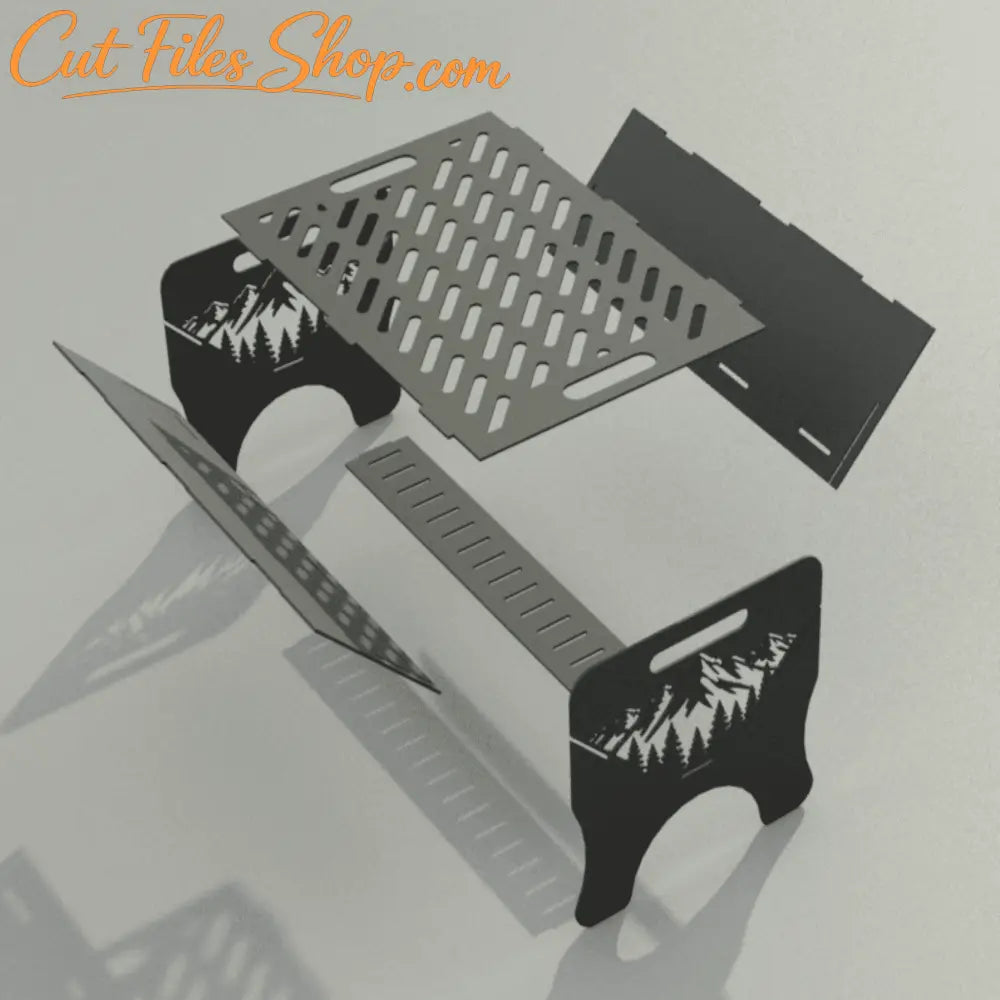 Flat pack metal fire pit digital download