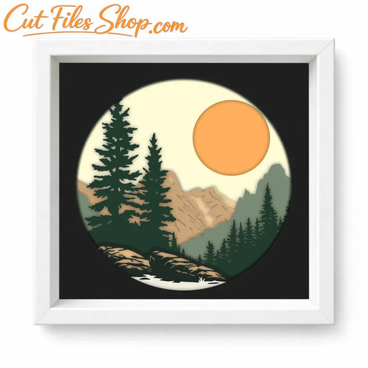 forest layered svg multilayer nature scene