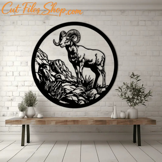 Mountain Goat SVG for Cricut & Silhouette – DXF for Laser Cutting