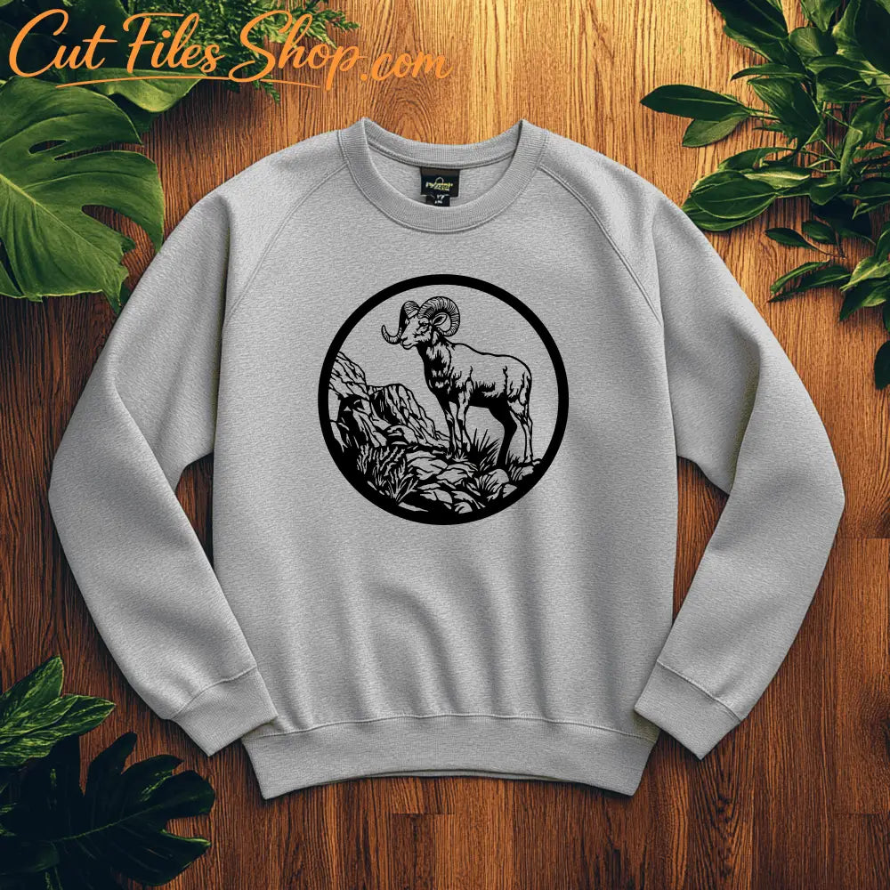 Mountain Goat Cutting Files – DXF for CNC, SVG for Sublimation & Vinyl Art