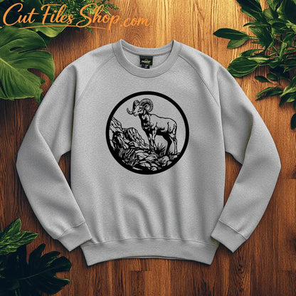 Mountain Goat Cutting Files – DXF for CNC, SVG for Sublimation & Vinyl Art