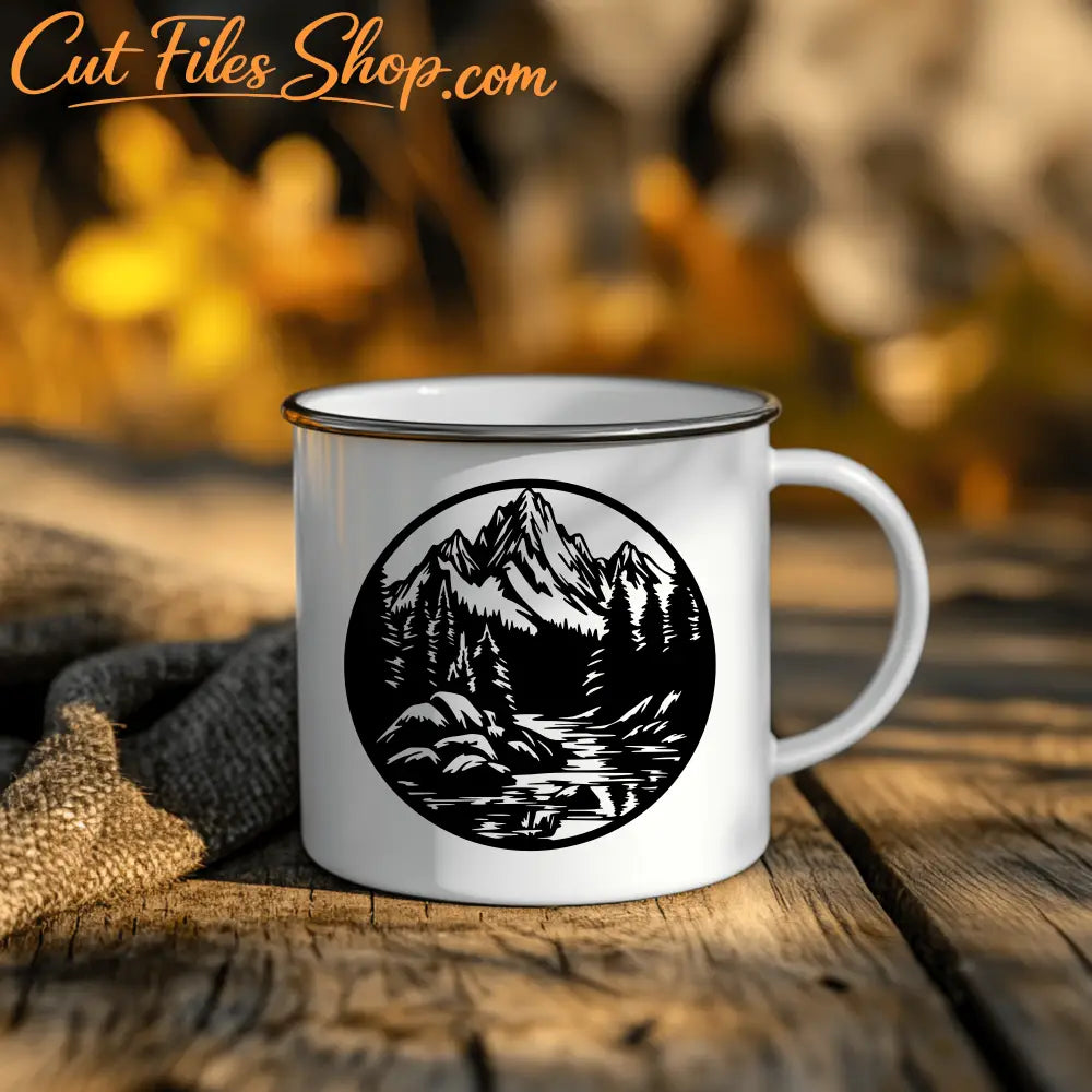 Wildlife Vinyl Cutting Files, Mountain Range CNC & Cricut Designs