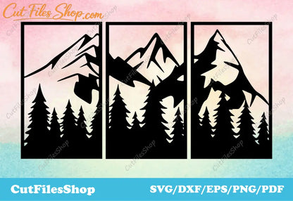 Dxf files for Wall Decor, DXF for CNC plasma, Laser cutting files, Svg sticker, Cricut vector images, DXF for Silhouette Cameo, vector for laser engraving