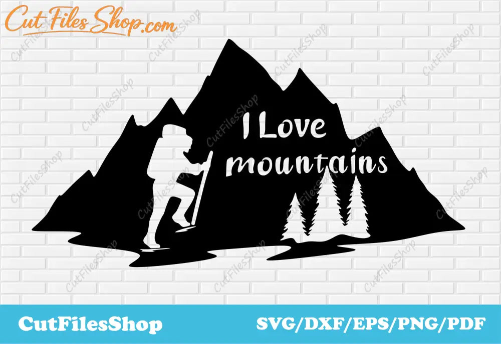 VectorStock, mountains dxf files, forest dxf, sport svg images, T-Shirt Vector Images, eps files, cricut cut files, dxf for laser cut
