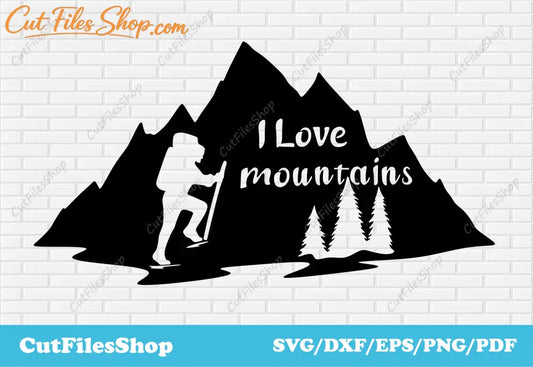 VectorStock, mountains dxf files, forest dxf, sport svg images, T-Shirt Vector Images, eps files, cricut cut files, dxf for laser cut