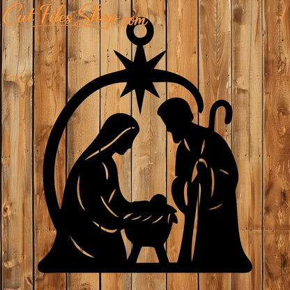 Nativity SVG DXF PNG PDF EPS for Christmas crafts