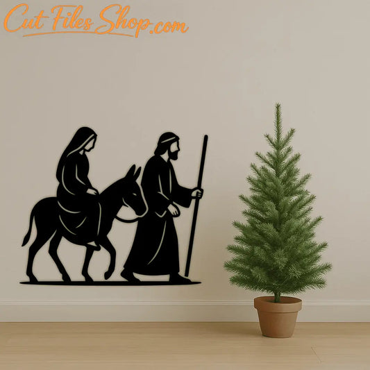 Nativity Ornament Bundle SVG, 12 Christmas Designs for Cricut, Laser Cut and CNC, Silhouette Cutting Files