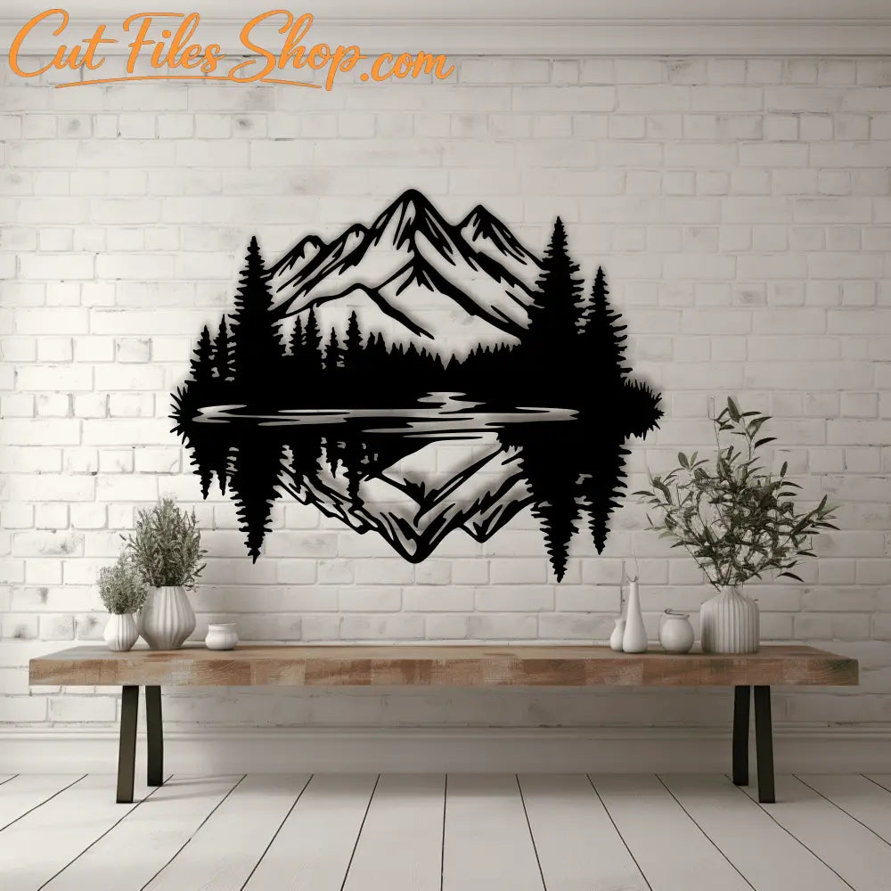 Laser Cutting Files: Nature Scenes DXF, Mountains SVG for Cricut & Vinyl