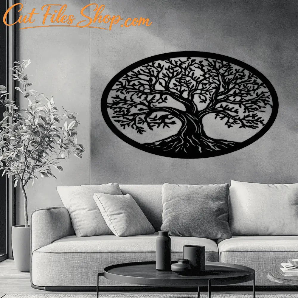 Tree SVG nature scenes for engraving or vinyl