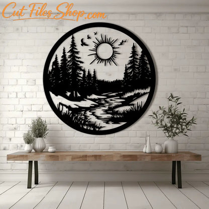 Nature Scenes DXF for CNC and SVG for Vinyl Cutting & Sublimation