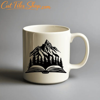 Nature with Open Book SVG, DIY Cricut Project, CNC-Ready DXF File
