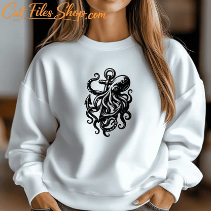 Octopus and anchor Sublimation art