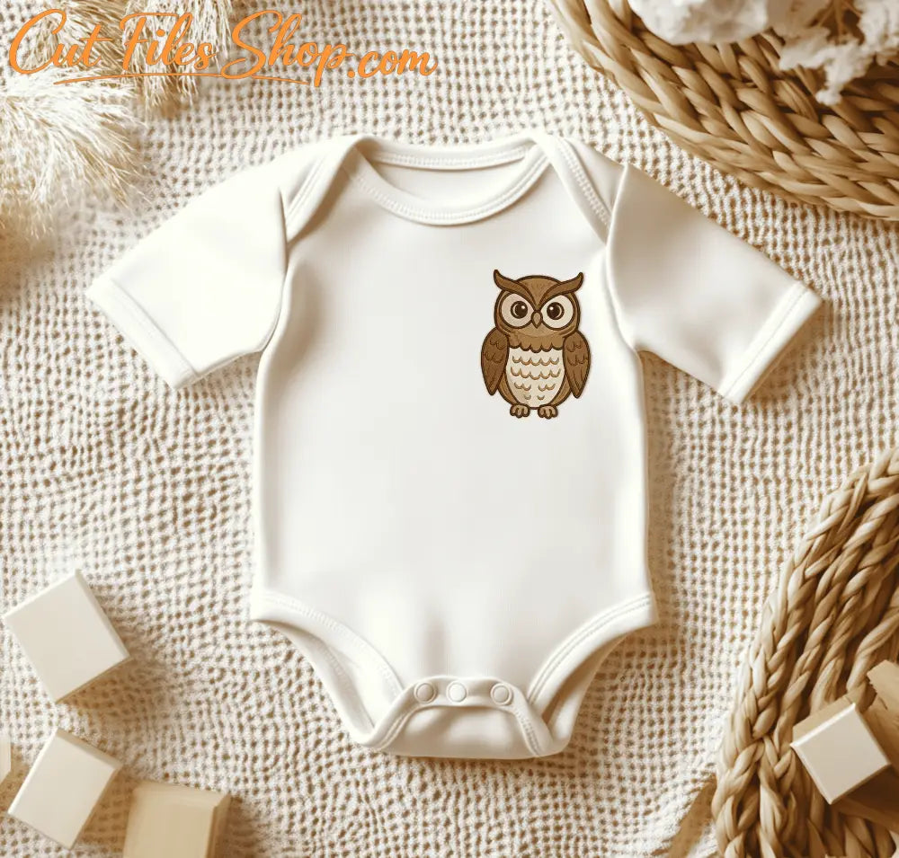 Mystical owl embroidery for accessories
