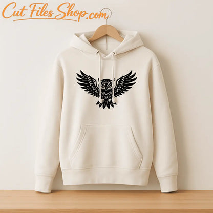 Flying owl wall art cut file