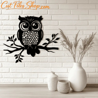 Owl SVG bundle with cute owls, wise owls, and owl families. Ideal for Cricut, Silhouette, and CNC users. Owl Wall metal decor