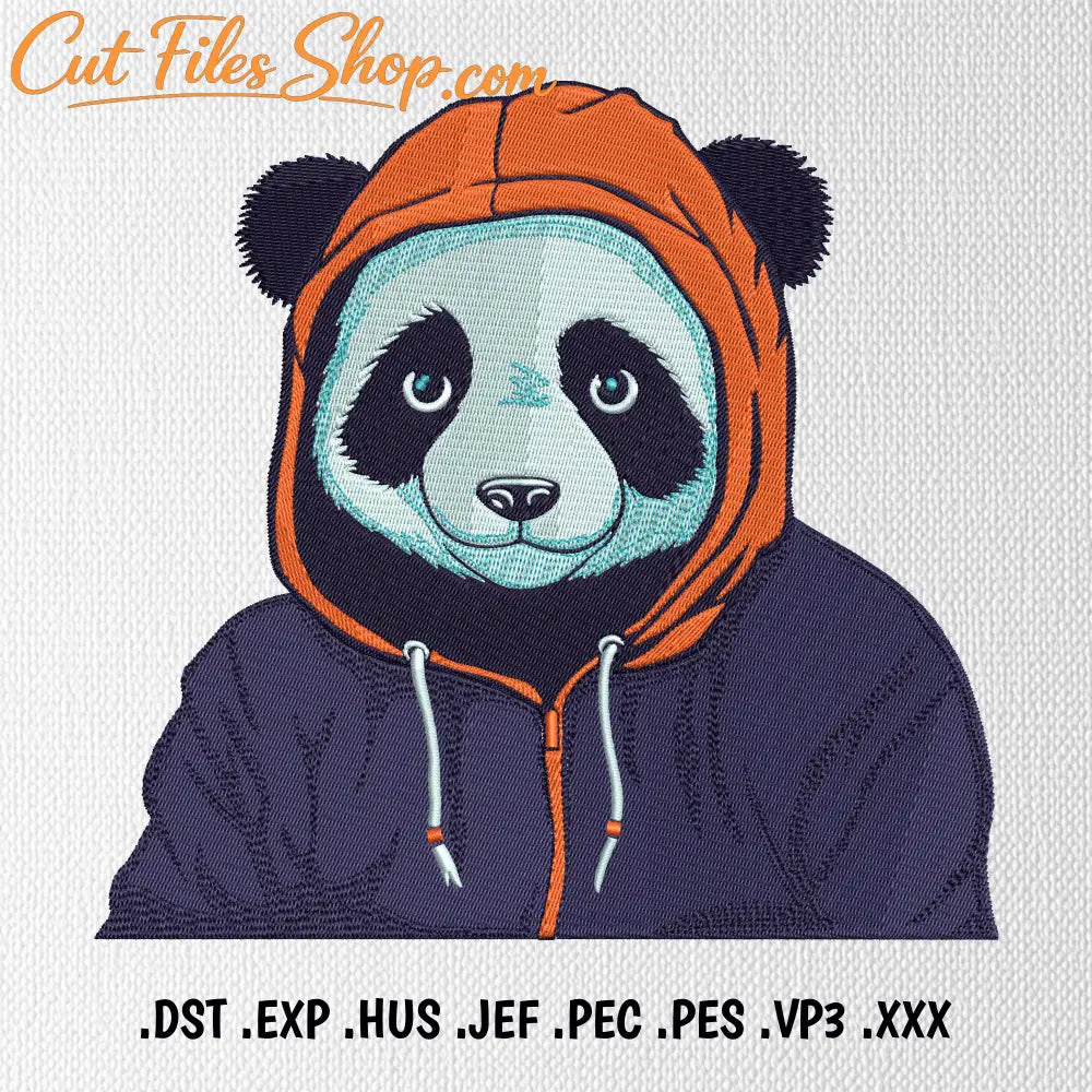 panda embroidery design machine embroidery file