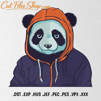 panda embroidery design machine embroidery file