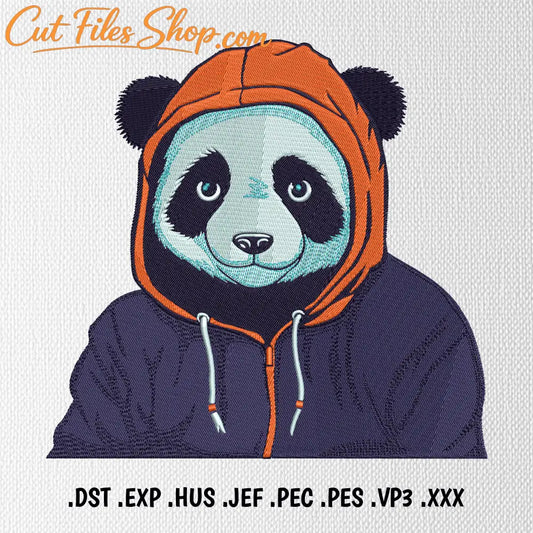 panda embroidery design machine embroidery file