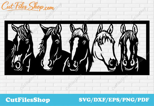 Panel horses dxf for laser cutting, Home decor dxf for Plasma cnc cut, Metal Cutting Files, Horse panels dxf, Horses decor dxf, Panel dxf laser cut, Panels dxf for plasma cnc, free dxf files, free cnc files, laser designs dxf, panel decor dxf