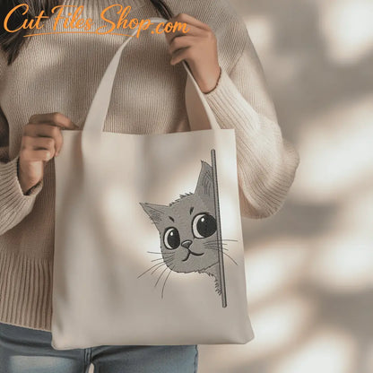 Cat embroidery design for aprons or t-shirts