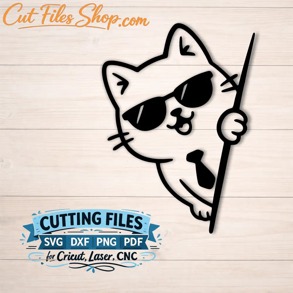 peeking cat cnc file