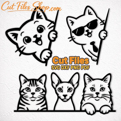 peeking cat svg design