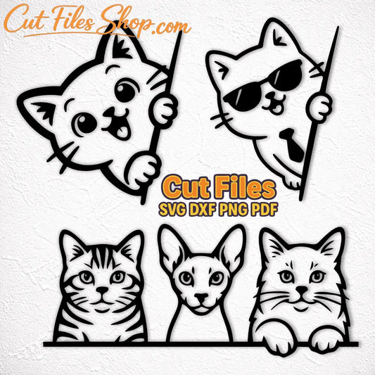 peeking cat svg design