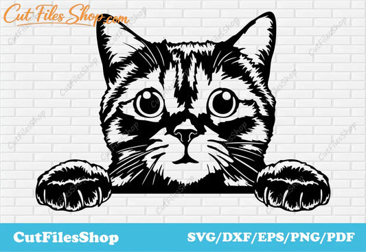 Peeking Animals for CNC Machines, SVG/DXF/EPS/PDF/PNG Files for Laser, Plasma and WaterJet Cutting, Files For Silhouette cameo, Cricut, Vinyl cutting, T-Shirt graphics