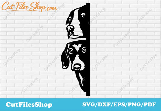 Peeking dog Svg cut file for cricut, dogs dxf for laser cutting, Vinyl cut files, Plasma cutter files, free cut files, free silhouette cut files, free plotter files, free home svg files, free dxf dogs, dxf peeking dogs, dxf pets files, svg cut files free download, cutting files for crafters
