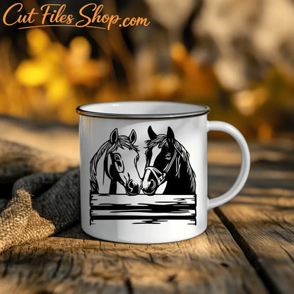 Horse DXF for Plasma & Laser Cutting, SVG for Crafts, Camping mug svg design